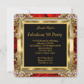 Invitation Red Gold High Talons Noir Fabrique fête d'annivers (Dos)