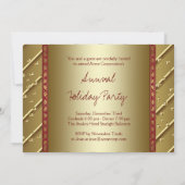 Invitation Red Gold Holly Corporate Holiday Party (Dos)