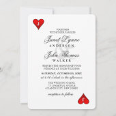 Invitation Red Gold King Queen Vegas avec l'Invitation (Dos)