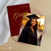 Invitation Red & Gold Minimal Scripté de la cérémonie de remi