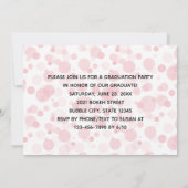 Invitation Red Gold Modern Confetti Bokeh Bubbles Graduation (Dos)