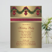 Invitation Red Gold Noël (Debout devant)