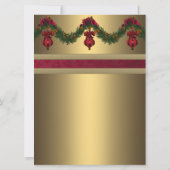 Invitation Red Gold Noël (Dos)