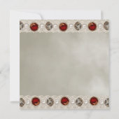 Invitation Red Gold Pearl Red Gold Masquerade Party (Dos)