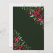 Invitation Red Gold Poinsettia Floral Corporate Fête (Dos)