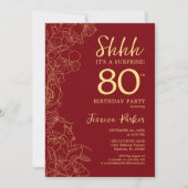 Invitation Red Gold Surprise 80e anniversaire (Devant)