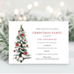 Invitation Red Gold Traditional Tree fête de Noël<br><div class="desc">Plus Jolies invitations de Noël dans le Little Bayleigh Store!</div>