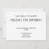 Invitation Red Golden Retriever mignon chien de dessin - Anni (Dos)