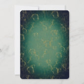 Invitation Red Green Gold Glam Vêtements de vacances Fête des (Dos)