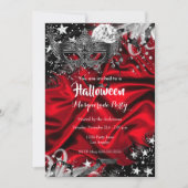 Invitation Red Halloween Magique Nuit Masquerade Party (Devant)