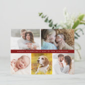 Invitation Red Happy valentine's day Custom family Photos (Debout devant)