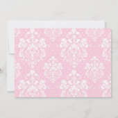 Invitation Red Head Girl First Communion Damask (Dos)