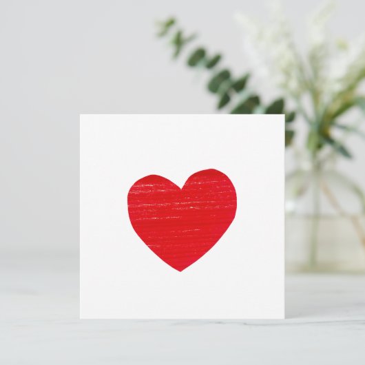 Invitation Red Heart (Debout devant)