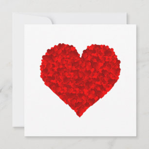 Invitation Red Heart Love Valentines for Girlfriend Femmes Lu