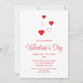 Invitation Red Heart Minimalist Saint Valentin (Devant)