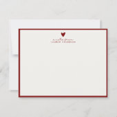 Invitation Red Heart Valentine’s Day Note Card (Devant)