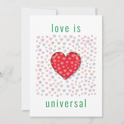 Invitation red heart witkel pattern (Devant)