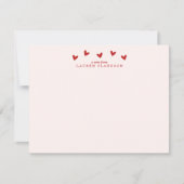 Invitation Red Hearts Valentine’s Day Note Card (Devant)