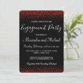 Invitation Red Hearts Valentine's Day Engagement Party (Debout devant)