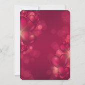 Invitation Red Hearts Valentine's Day Night Party (Dos)