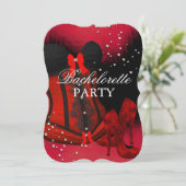 Invitation Red Heather dentelle dentelle Corset Bachelorette (Debout devant)