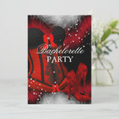 Invitation Red Heather dentelle dentelle Corset Bachelorette  (Debout devant)