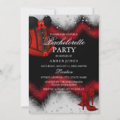 Invitation Red Heather dentelle dentelle Corset Bachelorette  (Dos)