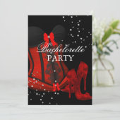 Invitation Red Heels & Lace Corset Bachelorette Party (Debout devant)