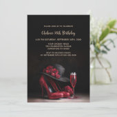 Invitation Red High Heel Shoes Birthday Party (Debout devant)