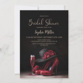 Invitation Red High Heel Shoes Bridal Shower (Devant)