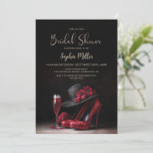 Invitation Red High Heel Shoes Bridal Shower (Debout devant)