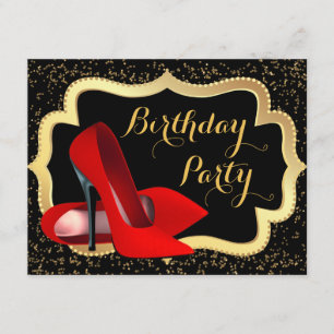 Invitation Red High Heures fête d'anniversaire
