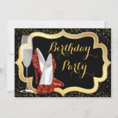 Invitation Red High talon Chaussure fête d'anniversaire (Devant)