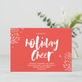 Invitation Red Holiday Cheer Party (Debout devant)