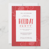 Invitation Red Holiday Party (Devant)