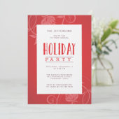 Invitation Red Holiday Party (Debout devant)