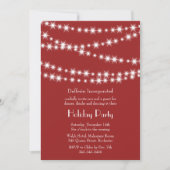 Invitation Red Holiday Twinkle Lights (Devant)