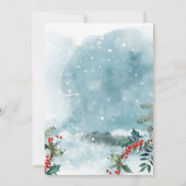 Invitation Red Holly Berry CORPORATE Fête de Noël (Dos)