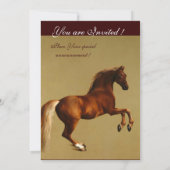 Invitation RED HORSE Party Papier à feutre (Dos)