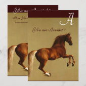 Invitation RED HORSE Party Papier à feutre (Devant / Derrière)