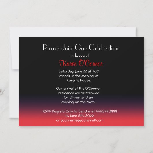 Invitation Red Hot Bachelorette Bash (Dos)