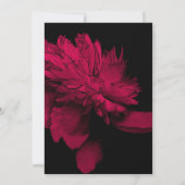 Invitation Red Hot Peony On Black Floral Party (Dos)