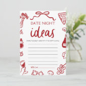 Invitation Red Italian Date Night Ideas Fête des mariées Jeu (Debout devant)