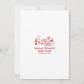 Invitation Red Italian Pasta and Pizza Doodles Bridal (Dos)