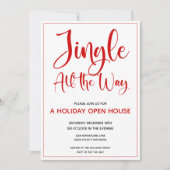 Invitation Red Jingle All Way Fête de vacances (Devant)