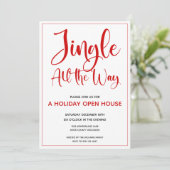 Invitation Red Jingle All Way Fête de vacances (Debout devant)