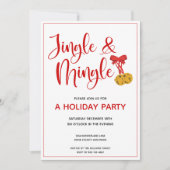 Invitation Red Jingle et Mingle Fête (Devant)