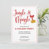 Invitation Red Jingle et Mingle Fête (Debout devant)