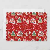 Invitation Red Joyeux Noël HO ! HO ! HO ! HO ! ! Paysage (Dos)