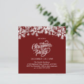 Invitation Red Joyeux Noël Party (Debout devant)